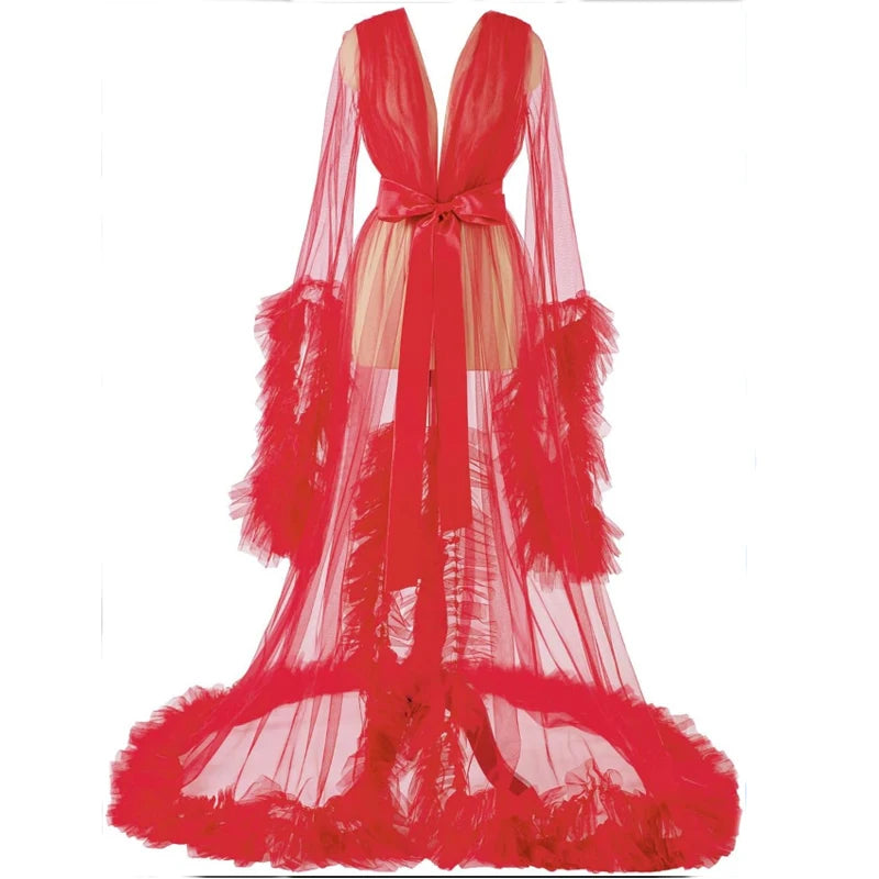 Sexy Woman's Lingerie Transparent Robe | Long |