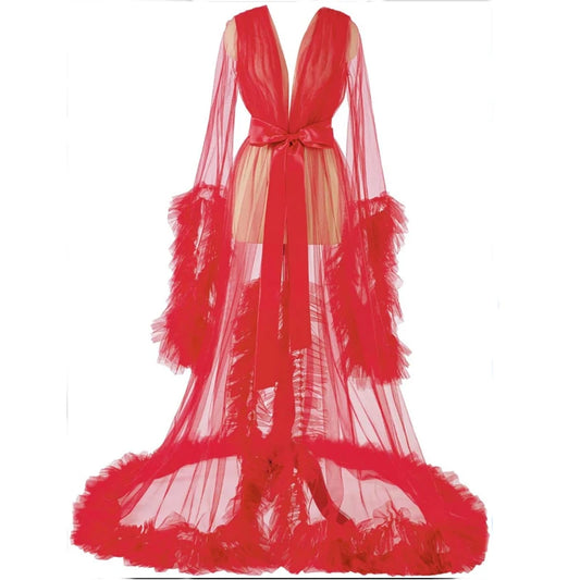Sexy Woman's Lingerie Transparent Robe | Long |