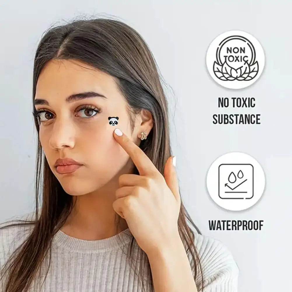 Hydrocolloid Acne Patch Pimple Patch, Cute Panda Shaped Acne Cover Patch For Face Invisible Zit Patch Acne Dots,100 Patches