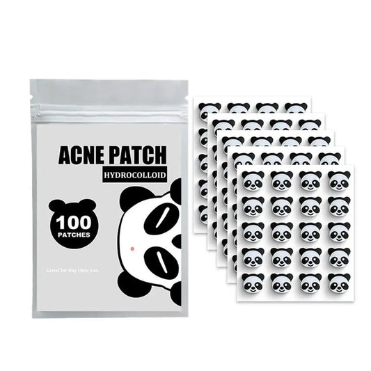 Hydrocolloid Acne Patch Pimple Patch, Cute Panda Shaped Acne Cover Patch For Face Invisible Zit Patch Acne Dots,100 Patches