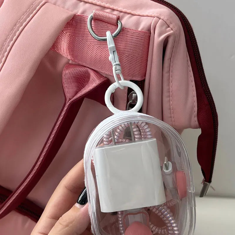 Transparent Organizer Keychain Bag